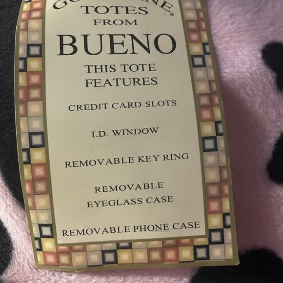 New adorable cow print Bueno bag Barbie pink with extras also - Picture 4 of 7